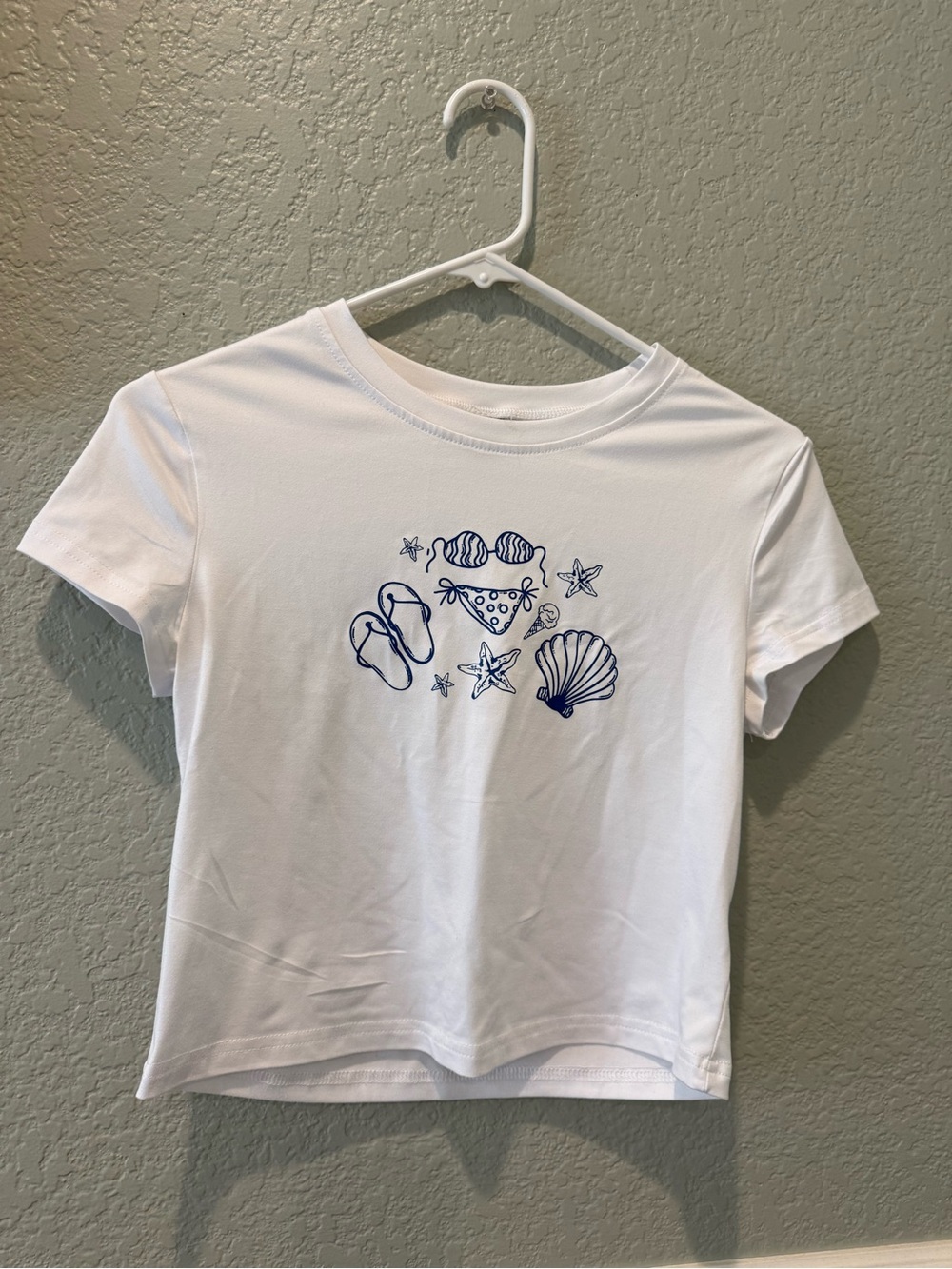 White baby tee
